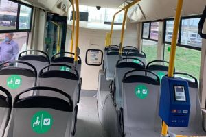 Buline verzi pentru distanţare fizică în mijloacele de transport în comun din Timişoara