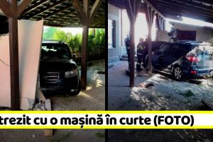 NEAMȚ: S-a trezit cu o maşină în curte (FOTO)