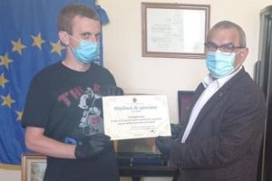 Diplomă de apreciere pentru un salvator din Sighişoara