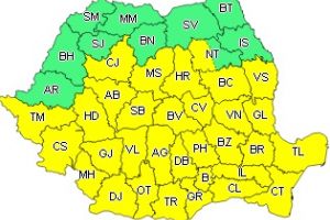 Cod galben de ploi şi vijelii pentru Teleorman