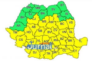 ULTIMĂ ORĂ: Vrancea, sub avertizare cod galben de grindină, vijelii şi ploi însemnate cantitativ