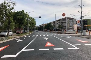Calea Aradului a fost asfaltată în urma şantierului de la prelungirea liniei de tramvai (FOTO)