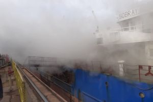 Șantierul naval Midia: Incendiu la bucataria unei nave