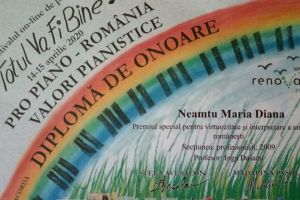 Prima editie a Festivalului National on-line de Pian TOTUL VA FI BINE:  Premii speciale pentru elevii Colegiului de Arta