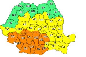 Cod portocaliu de vreme rea în Teleorman