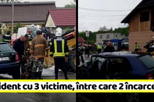 NEAMȚ: Accident cu 3 victime, între care 2 încarcerate (FOTO)