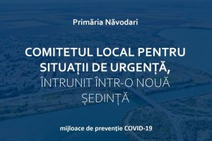 Navodari. Masuri pentru prevenirea COVID-19  pe durata starii de alerta. Noi decizii ale Comitetului Local pentru Situatii de Urgenta 