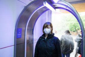 Tunel dezinfectant şi materiale de protecţie donate Centrului de Transfuzie Sanguină de către Consiliul Judeţean