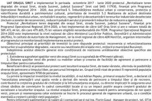 Finalizarea proiectului „Revitalizare teren degradat din oraşul Siret, strada Sucevei, ...