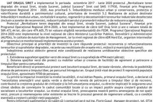 Finalizarea proiectului „Revitalizare teren degradat din oraşul Siret, strada Sucevei, ...