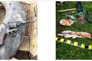 Arme de foc, arbalete, muniţii şi săgeţi descoperite de poliţişti, în urma unor percheziţii efectuate în judeţele Harghita şi Mureş