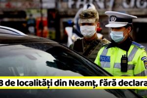 NEAMȚ: Cele 58 de localităţi între care se poate circula fără declaraţie