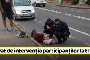 NEAMȚ: Bătrân salvat de intervenţia participanţilor la trafic (FOTO)