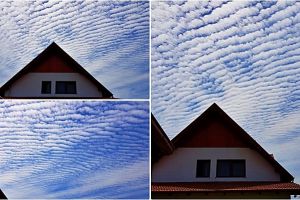 FOTOGALERIE. Spectacol ceresc! Nori Altocumulus deasupra judeţului Satu Mare
