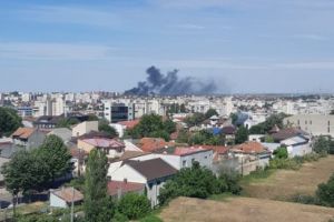 Incendiu de proportii pe varianta municipiului Constanta 