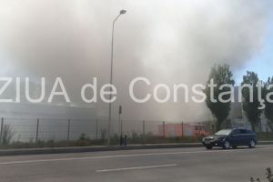UPDATE: Fum toxic deasupra orasului. Incendiu de proportii pe varianta municipiului Constanta vizavi de Jumbo la halele COMCM (galerie foto + video)                