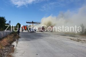 Pompier ranit in incendiul de la halele COMCM. A fost preluat de un echipaj SMURD B  