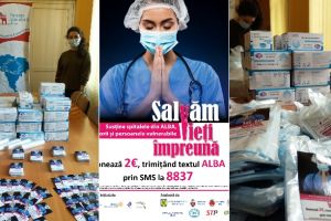 FOTO| Peste 2.000 de măşti medicale vor fi distribuite în acest weekend, în Alba, prin Campania “Salvăm vieţi împreună”