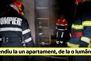 NEAMȚ: Incendiu la un apartament, de la o lumânare