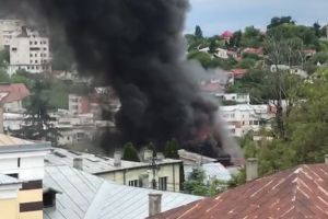 Incendiu puternic în centru, Iaşi