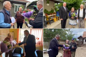 FOTO| Familiile care au împlinit 50 de ani de căsătorie, premiate la Teiuş de primărie şi consiliul local