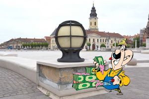 Unire în bucăţele: Plăcile din piaţa centrală a Oradiei se fac praf una după alta