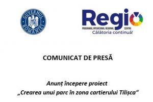 Anunţ începere proiect „Crearea unui parc în zona cartierului Tilişca“
