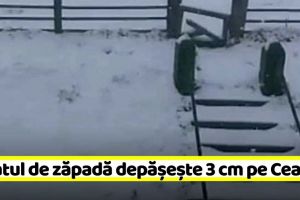 Stratul de zăpadă depăşeşte 3 cm pe Ceahlău (VIDEO)