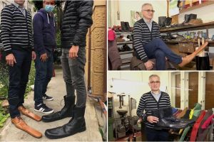 Moda în vremea pandemiei. Un meşter din Cluj a inventat pantofii de distanţare socială
