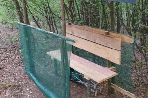 Loc de pândă amenajat ilegal de braconieri, într-un fond de vânătoare din Boga, gestionat de Universitatea din Oradea (FOTO)