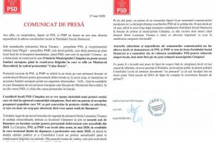 PSD Câmpina, acuzatii dure la adresa PNL si primarului Tiseanu