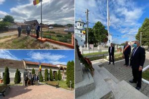 FOTO| Ziua Eroilor, comemorată la Teiuş prin depuneri de coroane în memoria celor ce au pus mai presus de orice ideea sfântă de ţară liberă şi independentă