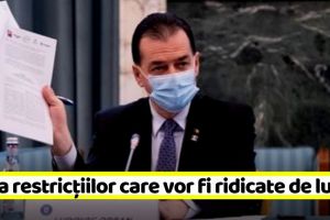 Guvernul României: Lista restricţiilor care vor fi ridicate de la 1 iunie