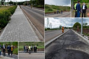 FOTO| Continuă lucrările de modernizare de pe strada Brânduşei din Pâclişa: Se va realiza suprastructura de beton asfaltic şi pavaj