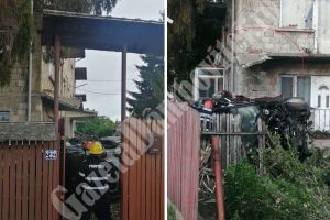 GĂEȘTI: Un tânăr a zburat cu un bolid, într-o casă! E rănit grav