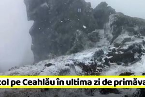 (VIDEO) Viscol pe Ceahlău în ultima zi de primăvară. Meteorologi au emis o alertă meteo
