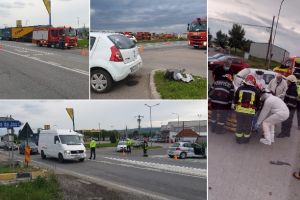 UPDATE FOTO, VIDEO| ACCIDENT rutier cu două autoturisme implicate, în localitatea Oarda: O femeie de 80 de ani a fost proiectată afară din maşină