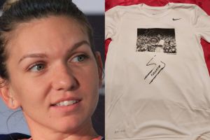 #ConstantaEsteBine: Tricou cu poza si semnatura Simonei Halep daruit de campioana unei batrane de 84 de ani din Bucuresti