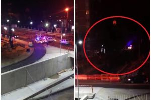 A căzut cu maşina într-o groapă uriaşă, din şantierul pasajului subteran Magheru! (FOTO / VIDEO)