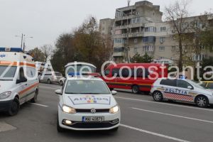 Accident rutier pe strada Mesterul Manole din Constanta. Trei victime. Doua autoturisme implicate 