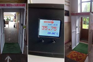 FOTO| Tunele de decontaminare la toate şcolile din Aiud, în contextul începerii pregătirilor pentru examenele naţionale, din 2 iunie