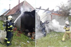 Foc în Alparea! Pompierii au intervenit pentru a stinge un incendiu violent într-o gospodărie (FOTO / VIDEO)
