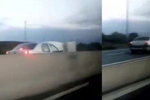 VIDEO Maşină pe contrasens pe DN1 în apropiere de Veştem