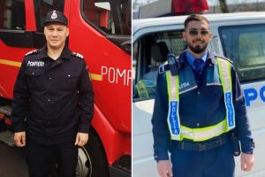 Un pompier şi un poliţist au sărit în apă să salveze un tânăr care risca să se înece