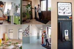 FOTO| Parteneriat între Primăria Ciugud şi o firmă din Alba în scopul dezvoltării şi testării unei staţii de dezinfectare pentru accesul în spaţii publice