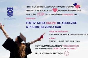 Vineri, 12 iunie: Festivitate de absolvire specială, online, pentru absolvenţii Promoţiei 2020 a Universităţii „1 Decembrie 1918” din Alba Iulia