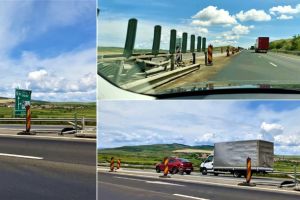 FOTO| RISC MAJOR de răniri grave, pe autostrada A1 Sibiu-Orăştie: Asociaţia Pro Infrastructură cere CNAIR înlocuirea DE URGENȚĂ a parapetele distruse