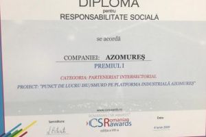 Azomureş, premiul I la competiţia Romanian CSR Awards – ediţia 2020