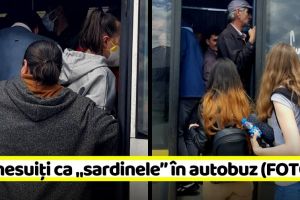 Cum se sfidează la Piatra-Neamţ starea de alertă: înghesuiţi ca „sardinele” în autobuz (FOTO)