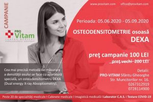 Investigaţii de Osteodensitometrie DEXA – Ofertă promoţională pentru pacienţi!